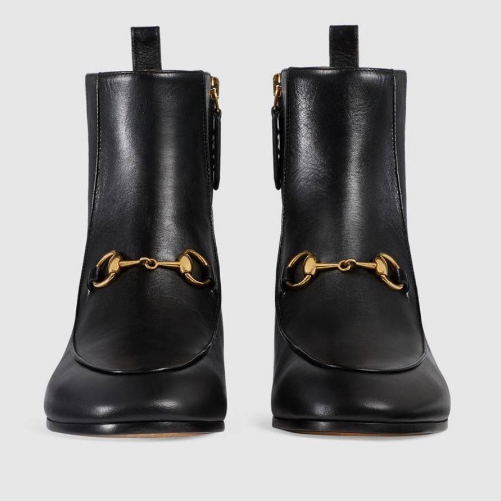 Gucci - Jordaan Leather Bootie
